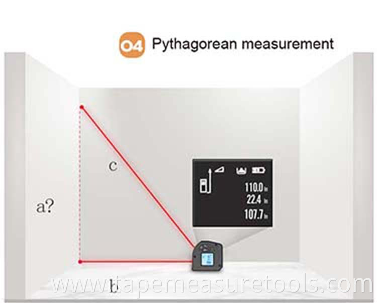 Big screen Multifunctional laser tape measure with USB charge 40m Laser Range Tape Electronic Distance Meter Ruler